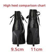 Bottines à talons aiguilles super hauts pour femmes, à bout ouvert, chaussures de danse jazz, chaussures de danse latine, sexy, grande taille