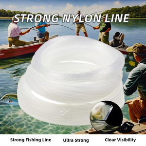 Filo da Pesca Monofilamento Trasparente Super Resistente 1000m, Nylon Intrecciato <span class=keywords><strong>Extra</strong></span> Spesso 0.8mm-2.5mm di Diametro per Pesca in Mare/da Barca - Product Image 2