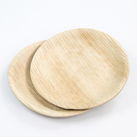 100% assiettes jetables naturelles en feuille de palmier assiettes en bambou comme 10 ''8'' et 6''