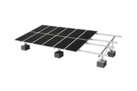 Système de support de montage photovoltaïque solaire pour toit plat en béton, supports trépieds solaires galvanisés à chaud, durée de vie de 20 à 25 ans