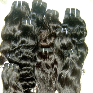 Extensions de cheveux Remy originaux, tissage de cheveux humains vierges de temple indien, 100g, double trame machine, d'un seul donneur, styles incluant ondulations et boucles afro - Product Image 1