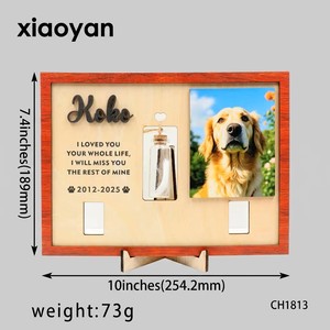 Marco Conmemorativo para Mascotas de Madera 3D Personalizado |   Regalo de Condolencias Personalizado por la Pérdida de un Perro o Gato |   Recuerdo Conmemorativo al por Mayor con Recipiente para Cenizas - Product Image 2