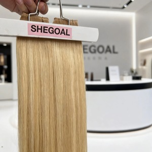 Cabello Humano Virgen Genius Weft al por Mayor, Cutícula Alineada, Fácil de Decolorar, Color <span class=keywords><strong>Rubio</strong></span> Cenizo Claro - Product Image 3