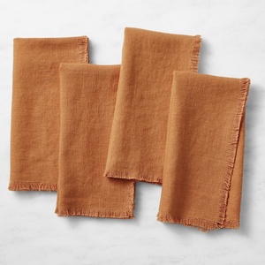 Wholesale 100% <b>Linen</b> Napkins Customizable Color Flax <b>Table</b> <b>Cloth</b> with Tassel Embroidery Handmade Hemstitch for Hotel & Wedding - Product Image 5