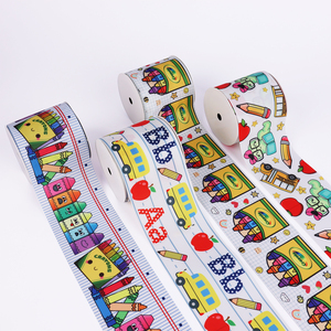 Cintas Personalizadas <span class=keywords><strong>de</strong></span> Regreso a Clases con Lápiz y ABC, Cintas Decorativas <span class=keywords><strong>para</strong></span> Fiestas Temáticas Escolares, Decoración <span class=keywords><strong>para</strong></span> Jardín <span class=keywords><strong>de</strong></span> Infantes, Cinta <span class=keywords><strong>para</strong></span> Hacer <span class=keywords><strong>Lazos</strong></span> <span class=keywords><strong>de</strong></span> Pelo DIY - Product Image 2