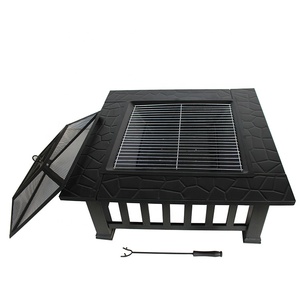 Mesa de hoguera multifuncional al por mayor de alta calidad, mesa de acero negro <span class=keywords><strong>para</strong></span> <span class=keywords><strong>leña</strong></span> al aire libre, <span class=keywords><strong>chimenea</strong></span> <span class=keywords><strong>para</strong></span> <span class=keywords><strong>cocinar</strong></span> - Product Image 3