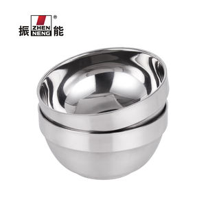 ZHenneng ชามสเตนเลสสองชั้นแบบเกาหลี, ชามเหล็กทนอุณหภูมิสูงกันความร้อนไม่รีดผ้า16ซม. ชามป้องกันการรีด - Product Image 6