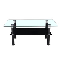 Table basse moderne en verre clair pour salon salle à manger atelier entrepôt maison ou hôtel meubles-prix