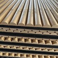 Panneaux muraux 600x1200mm, panneaux acoustiques intérieurs insonorisants, panneaux acoustiques en bois à lattes, faciles à installer, placage bois
