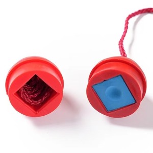 Red Chocolate Cap Plastic Billiard Cue Chalk Holder With String For Snooker And Pool Accessories - Product Image 1