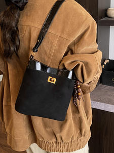 Sac seau de petite taille haut de gamme, nouvelle mode 2026, couleur rétro, sac seau pour femme, sac à main et bandoulière, mat, tempérament, pour femmes - Product Image 3