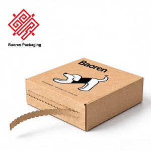 Boîte en carton personnalisée avec fermeture à glissière, boîte en carton ondulé à ouverture facile auto-adhésive pour l'emballage de nourriture pour animaux de compagnie ou de cadeaux - Product Image 3