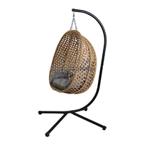 Fauteuil suspendu en rotin de haute qualité en forme de nid d'oiseau