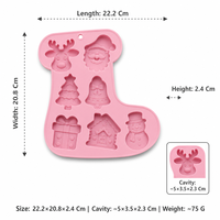 Moule en silicone de Noël de qualité alimentaire, formes multiples, facile à démouler, sapin de Noël, bonhomme de neige, flocon de neige, cadeau, DIY, pâtisserie, gâteau, chocolat