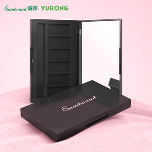 Custom 6-Color Glitter Eye Shadow Palette Case Square Cosmetic <b>Box</b> with Shimmer Finish for Cream Powder Eyeshadow Private Label - Product Image 1