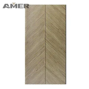 Amer 30 cm Innendekoration Farbe neue Arten von Sockelleisten Leder Polystyrol modern angepasste Farbe dekorative PS-Wandplatte Platte