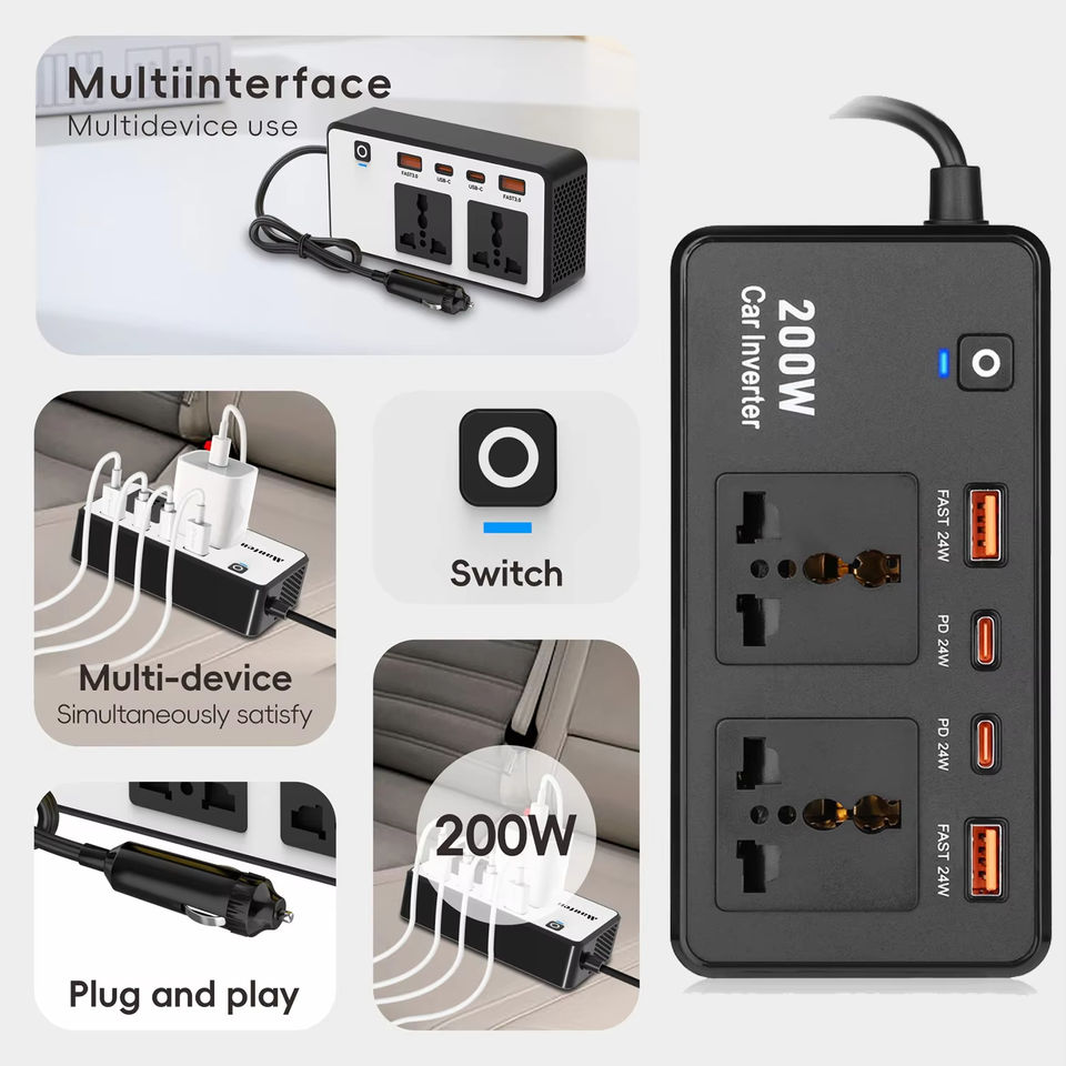 Car Inverter DC 12V 24V AC 220V Converter for - Image 5
