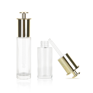 Luxury Golden Dropper Bottle Customized Essential Oil Bottle Cosmetics Container Empty With Rubber Stopper Dropper 30ml 50ml - Product Image 1