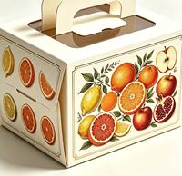 Boîte d'emballage personnalisée pour gâteau Tiramisu, impression couleur CMYK, avec fenêtre transparente et poignée, pour desserts de fête d'anniversaire