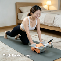 Rouleau abdominal à rebond automatique pour hommes et femmes adultes, idéal pour l'entraînement de base à domicile, équipement de sport pour les abdominaux