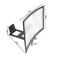 Loupe d'écran incurvée 3D de 12 pouces pour téléphone portable, amplificateur HD, projecteur pour films, vidéos et jeux