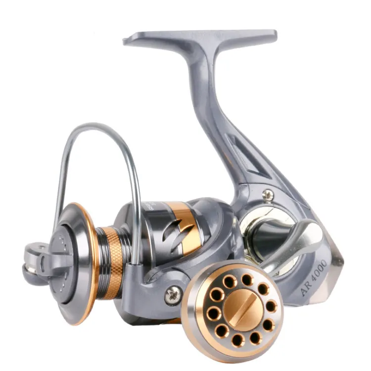 WeiHe 5.2:1 Gear Ratio AR 2000-7000 Full Metal Handle Thick Bail Spinning Reel Fishing