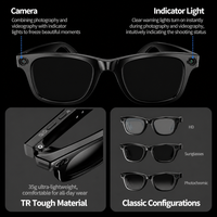 Lunettes Intelligentes IA W610T en Gros avec Caméra 8MP, Interpolation 32MP, Traduction IA, Transfert Photo WiFi, Appel Bluetooth et Double Micro