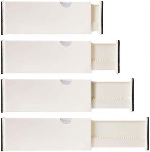 Adjustable ABS Plastic Clothes Drawer Divider Expandable Space-Saving Modern Organizer for Bedroom Bathroom Kitchen - Product Image 1
