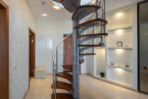 Foshan Factory Best <strong>Price</strong> Indoor Spiral <strong>Staircase</strong> Structure/Small Space Galvanized Steel <strong>Center</strong> <strong>Beam</strong> Spiral Stair - Product Image 3