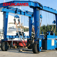 Zehua Kran 15 Tonnen 30 Tonnen Kleiner Mobiler Portalkran Marine-Bootshebesystem Yachtkran
