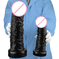 Plug anal extra-large sans œufs de 8 cm, plusieurs tailles, noir, dildo réaliste extra-long, jouet sexuel pour adultes