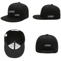 Patrón personalizado en blanco Snapback sombreros para hombres Niño Estilo Hip Hop plano Bill en blanco Color sólido camionero sombrero ala plana gorra de béisbol