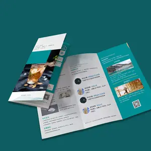 OEM Printing Service A2 A3 A4 A5 A6 Customized Folding Flyers/Manual/ Pamphlets 3 Fold Flyer For Business