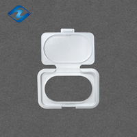 Couvercle à rabat en plastique rectangulaire mat pour lingettes humides pour bébé, vente en gros, logo personnalisé