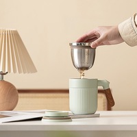 Mug à café isotherme BORGE personnalisé de 450 ml à double paroi en acier inoxydable 316 avec poignée, ensemble de cadeaux d'affaires