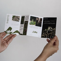 Brochure de menu de cantine de café personnalisée en usine OEM, en papier d'art coloré, triple pliage, pour pubs, bureaux, cuisines, stations de café à domicile