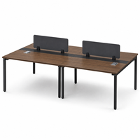 Poste de travail de bureau en panneau de particules mélaminé de 240 cm, cloison de séparation multi-personnes, style moderne et minimaliste, pour vente en gros