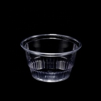 PET Transparent jetable 5oz 6oz 8oz 9oz tasse de crème glacée en plastique, gâteau Mousse Mini Desserts tasse de récipient