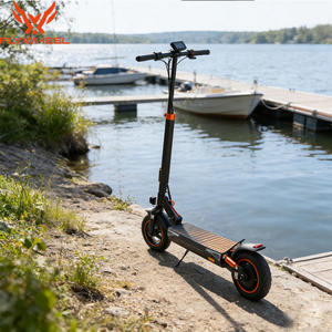 Vente directe d'usine de scooters électriques pas chers 48V 600W, modèle T4pro, scooter électrique pliable avec pneus nid d'abeille de 10 pouces - Product Image 1