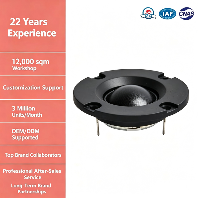 2 Inch 50mm Panel Dome Tweeter 20 Core 4 8W Silk Diaphragm Iron Dual Magnet Speaker Unit for Audio System