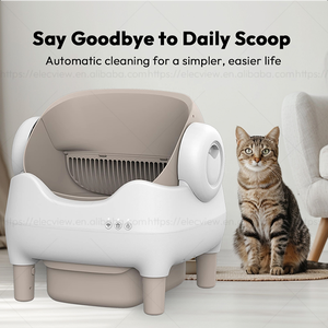 Elecpet 2025 Intelligente Elektrische Auto Zelfreinigende Open Kattenbak Met Wifi Afstandsbediening App-Bediening Geurvrij Geurbestendig - Product Image 2