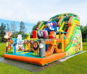 Nhà Máy Giá Trẻ Em Jeux Gonflables <span class=keywords><strong>Animal</strong></span> Bounce Nhà <span class=keywords><strong>Inflatable</strong></span> <span class=keywords><strong>Jungle</strong></span> <span class=keywords><strong>Slide</strong></span> Để Bán - Product Image 1