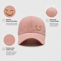 Gorra de Béisbol AOYOU Unisex de 6 Paneles, Ajustable, de Algodón, con Bordado, para Deportes y Uso Casual, con Diseño para la Cara, para las Cuatro Estaciones