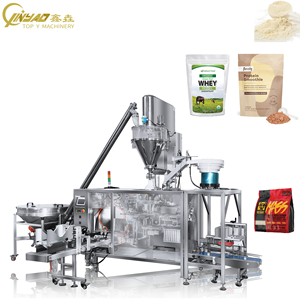 Máquina De Enchimento De Pó De Proteína De Soro Colher De Embalagem De Saco De Zíper De Stand-up Máquina De Embalagem De Leite Em Pó Gainer Massivo - Product Image 1