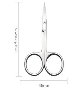 Tijeras curvas para cutículas de acero inoxidable, tijeras ergonómicas para manicura y pedicura, cortador de vello de nariz, 3 uds. - Product Image 5