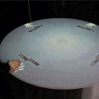 Système de table tactile intelligent portable pour intérieur, projection interactive tactile par les doigts, taille de projection de 120 à 500 pouces