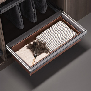 Armario de Almacenamiento con Cesta Extraíble LED Cooper Vanca, con Mecanismo de Amortiguación de Cuero para Cajones Deslizantes para Ropa - Product Image 1