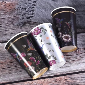 Vasos de Papel Desechables Ecológicos Biodegradables Hechos con Materiales Reciclados, Impresión Flexográfica/CMYK con Logotipo Personalizado, Aptos para Alimentos, Venta al por Mayor de Fábrica - Product Image 1