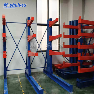 Estantería Cantilever de Metal Ajustable en Altura con Brazos Anchos para Almacén, Soporte de Almacenamiento de Láminas y Tubos Metálicos de 300 kg - Product Image 4