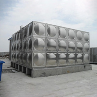 Réservoir de stockage d'eau industriel en acier inoxydable SS304 avec pompe, pour lutte contre les incendies, capacité personnalisable, vente en gros d'usine